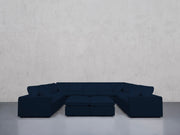 9-Seat Modular U-Sectional with Double Ottoman (Thin Arms) - 7th Avenue