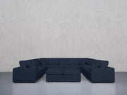 9-Seat Modular U-Sectional with Double Ottoman (Thin Arms) - 7th Avenue
