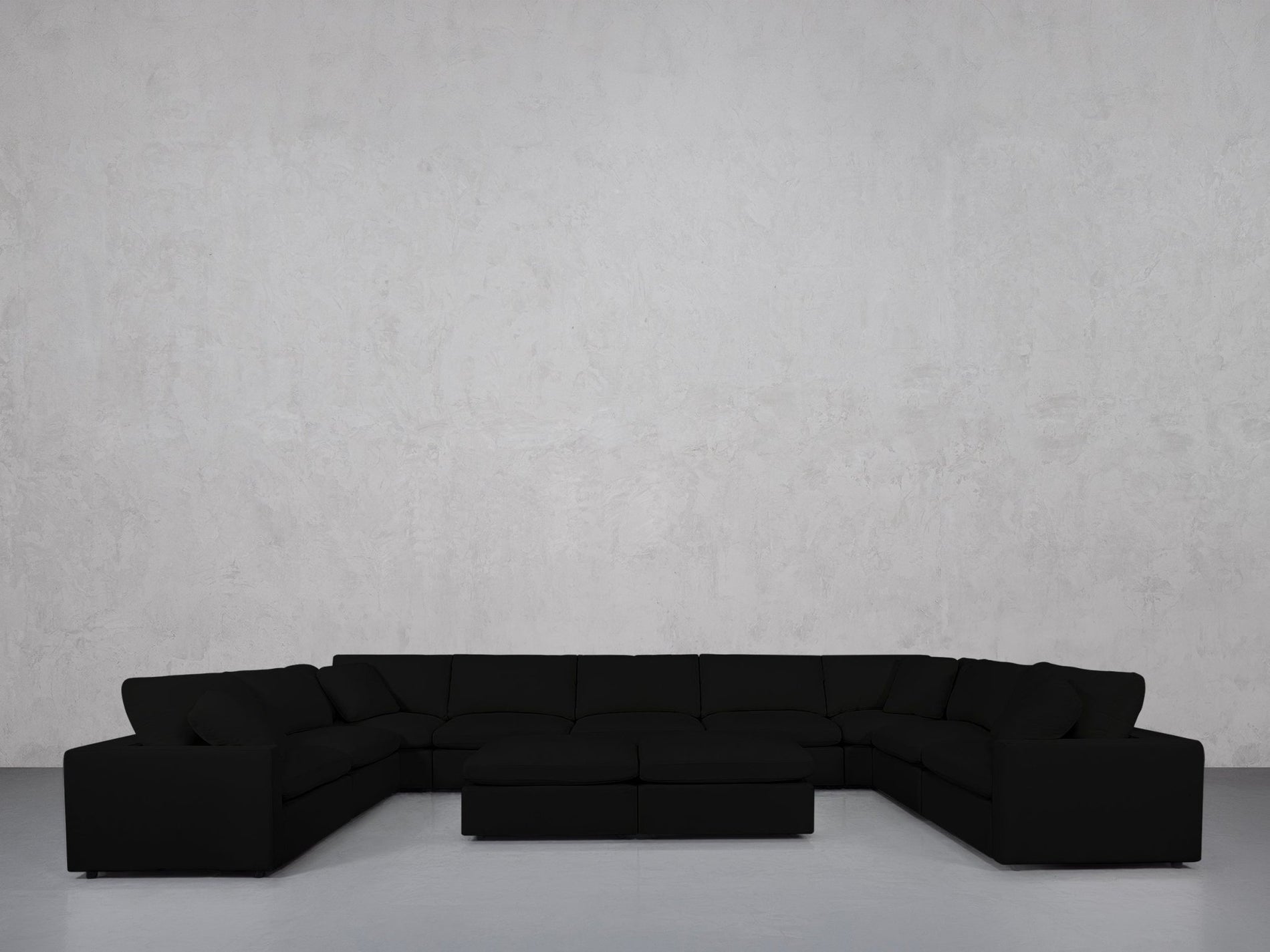9-Seat Modular U-Sectional with Double Ottoman (Thin Arms) - 7th Avenue