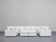9-Seat Modular U-Sectional with Double Ottoman (Thin Arms) - 7th Avenue