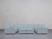9-Seat Modular U-Sectional with Double Ottoman (Thin Arms) - 7th Avenue