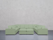 9-Seat Modular U-Sectional with Double Ottoman (Thin Arms) - 7th Avenue