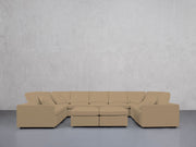 9-Seat Modular U-Sectional with Double Ottoman (Thin Arms) - 7th Avenue