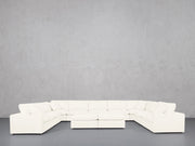 9-Seat Modular U-Sectional with Double Ottoman (Thin Arms) - 7th Avenue