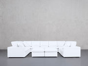 9-Seat Modular U-Sectional with Double Ottoman (Thin Arms) - 7th Avenue
