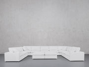 9-Seat Modular U-Sectional with Double Ottoman (Thin Arms) - 7th Avenue