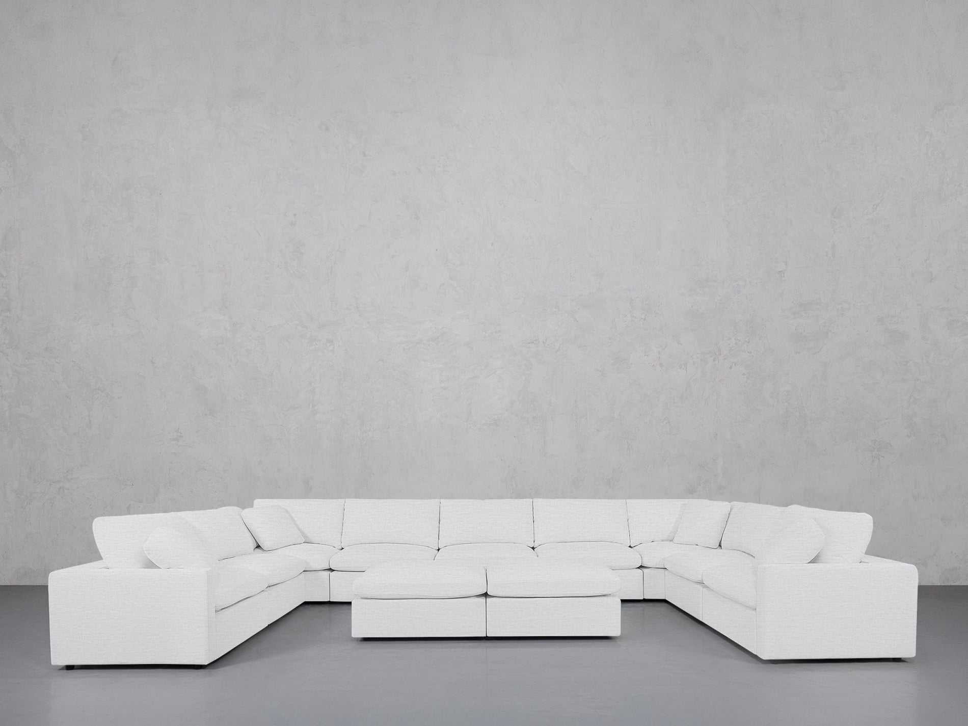 9-Seat Modular U-Sectional with Double Ottoman (Thin Arms) - 7th Avenue