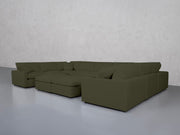 9-Seat Modular U-Sectional with Double Ottoman (Thin Arms) - 7th Avenue