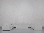 9-Seat Modular U-Sectional with Double Ottoman (Thin Arms) - 7th Avenue