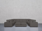 9-Seat Modular U-Sectional with Double Ottoman (Thin Arms) - 7th Avenue