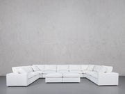 9-Seat Modular U-Sectional with Double Ottoman (Thin Arms) - 7th Avenue