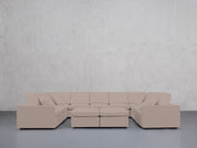 9-Seat Modular U-Sectional with Double Ottoman (Thin Arms) - 7th Avenue