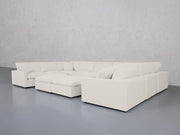9-Seat Modular U-Sectional with Double Ottoman (Thin Arms) - 7th Avenue