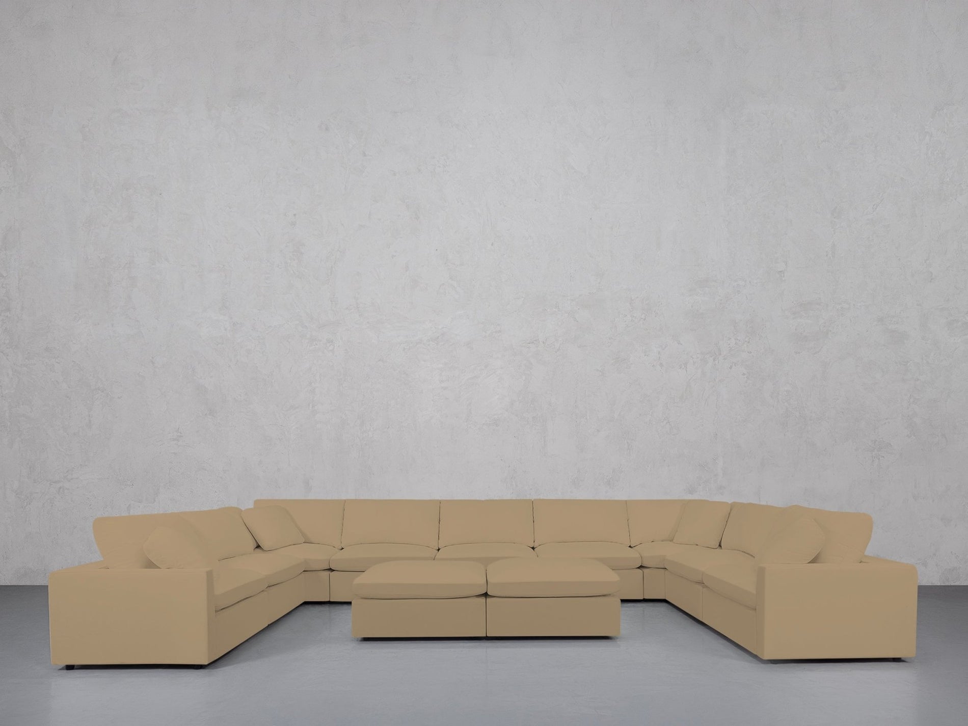 9-Seat Modular U-Sectional with Double Ottoman (Thin Arms) - 7th Avenue
