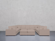 9-Seat Modular U-Sectional with Double Ottoman (Thin Arms) - 7th Avenue