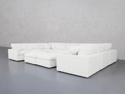 9-Seat Modular U-Sectional with Double Ottoman (Thin Arms) - 7th Avenue