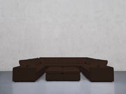 9-Seat Modular U-Sectional with Double Ottoman (Thin Arms) - 7th Avenue