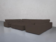 9-Seat Modular U-Sectional with Double Ottoman (Thin Arms) - 7th Avenue