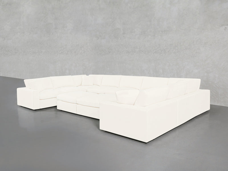 9-Seat Modular U-Sectional with Double Ottoman