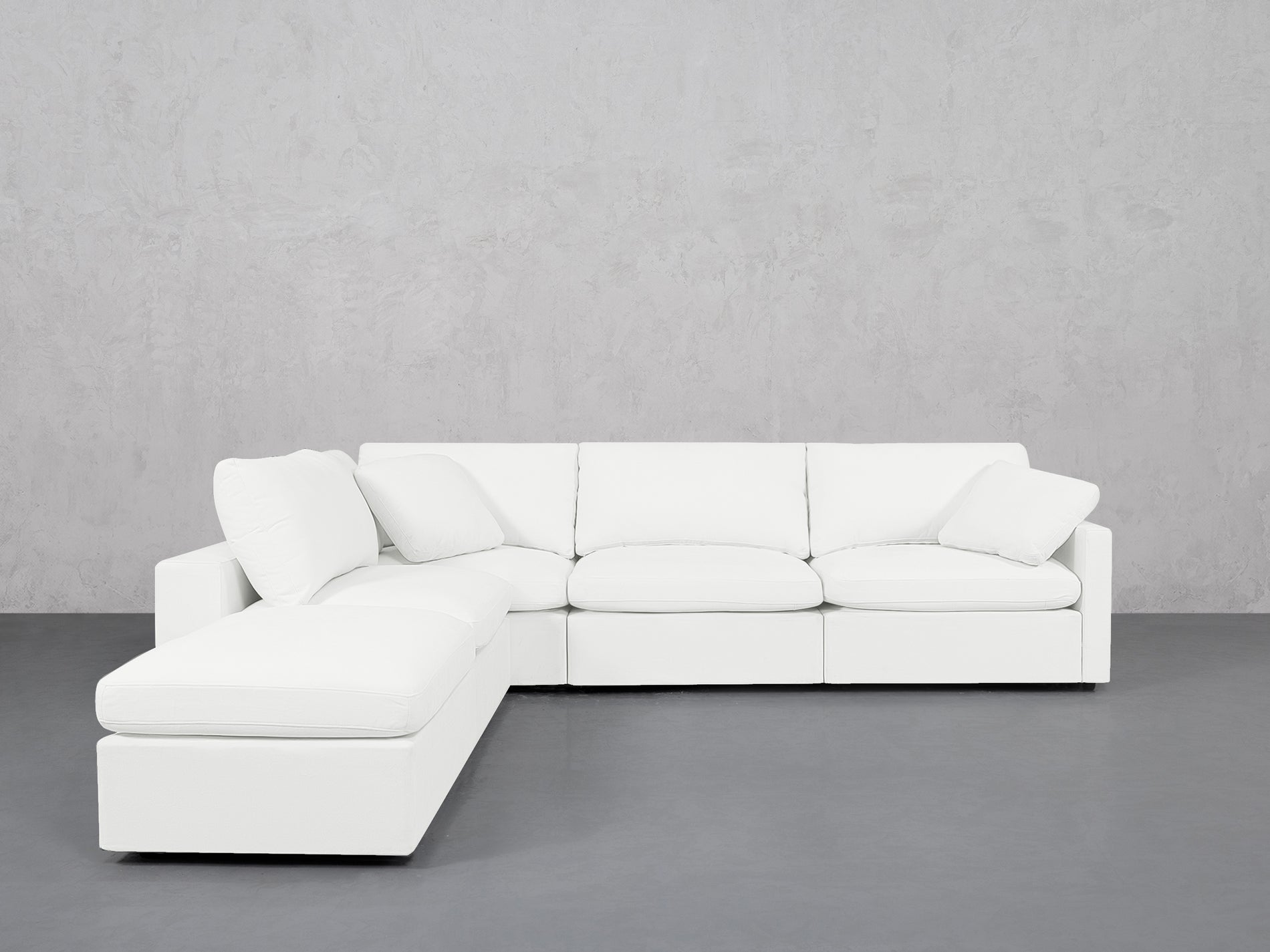 5-Seat Modular Corner Lounger Sectional (Thin Arms)