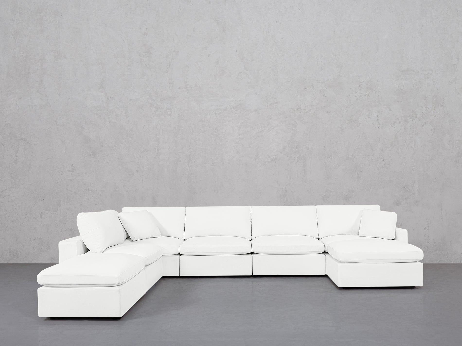 7-Seat Modular Chaise Corner Lounger Sectional (Thin Arms)