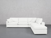 5-Seat Modular Corner Right Lounger Sectional (Thin Arms)