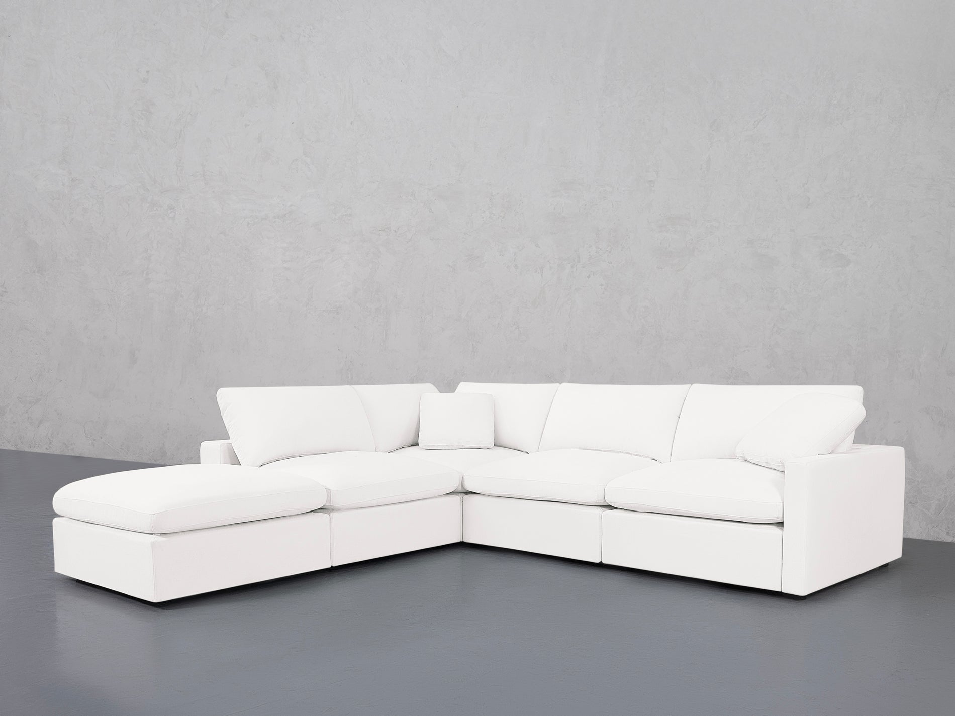 5-Seat Modular Corner Lounger Sectional (Thin Arms)