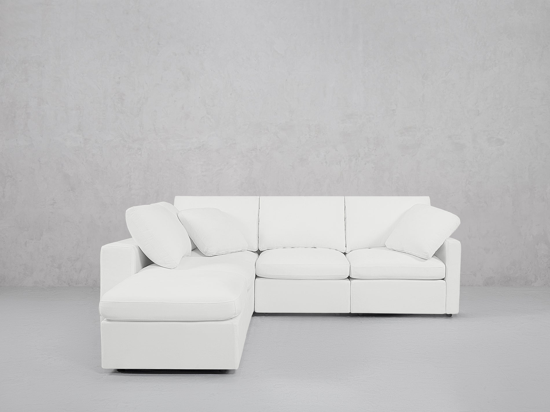 5-Seat Modular Corner Lounger Sectional (Thin Arms)