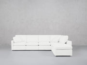 6-Seat Modular Corner Right Lounger Sectional (Thin Arms)
