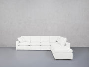 6-Seat Modular Corner Right Lounger Sectional (Thin Arms)