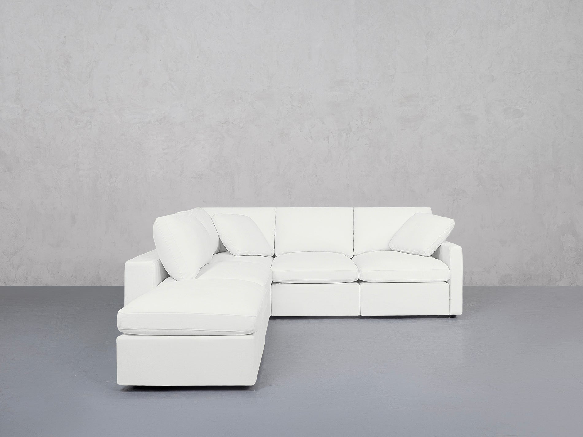 5-Seat Modular Corner Lounger Sectional (Thin Arms)