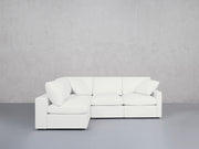 4-Seat Modular Open Corner Sectional (Thin Arms)
