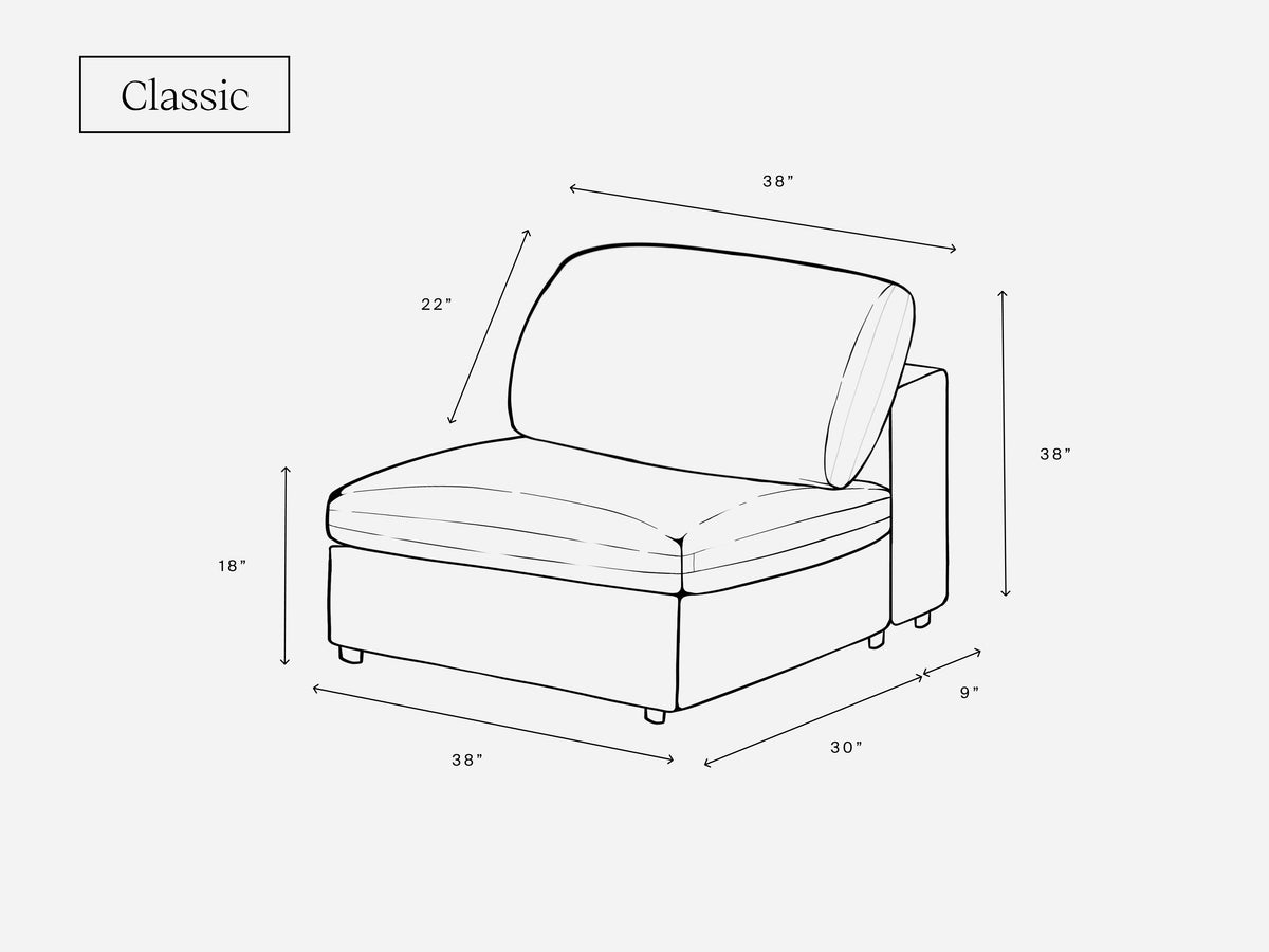 Armless Seat (Slim Storage)