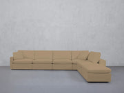6-Seat Modular Corner Right Lounger Sectional (Thin Arms)