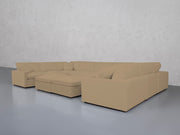 9-Seat Modular U-Sectional with Double Ottoman (Thin Arms)