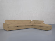 6-Seat Modular Corner Right Lounger Sectional (Thin Arms)