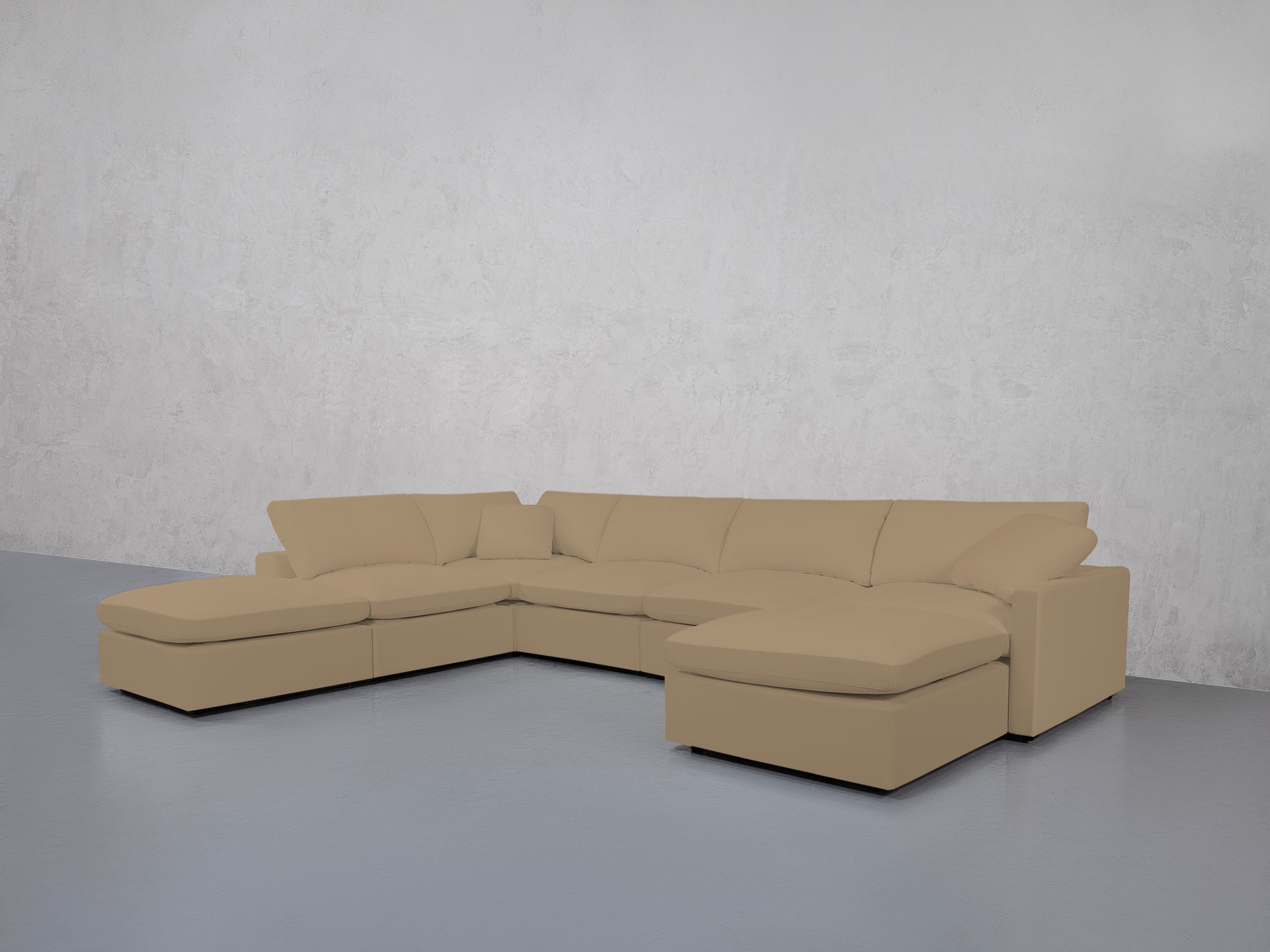 7-Seat Modular Chaise Corner Lounger Sectional (Thin Arms)