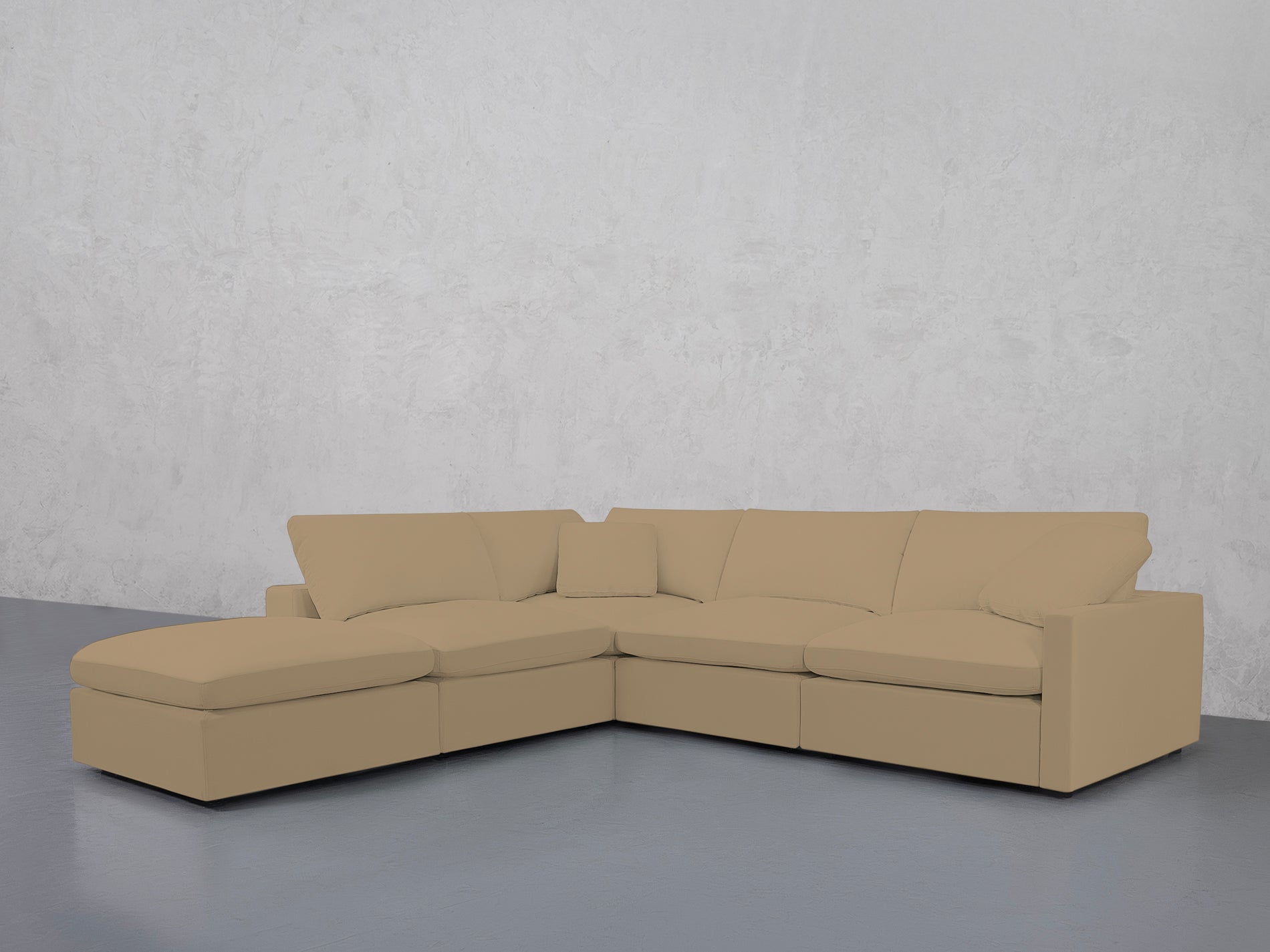 5-Seat Modular Corner Lounger Sectional (Thin Arms)