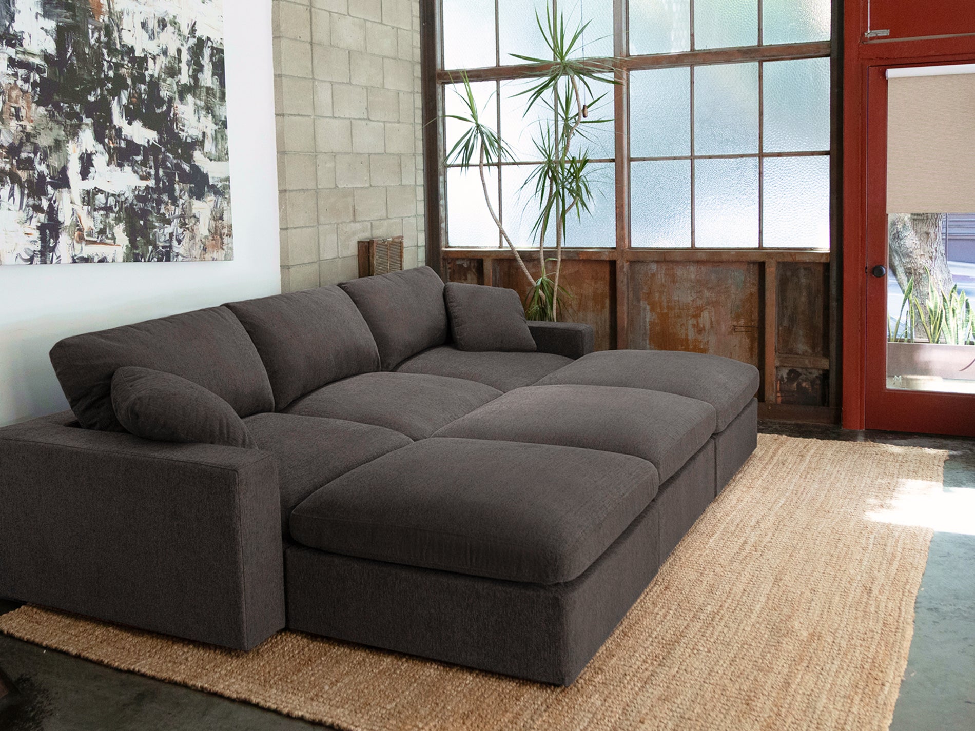 6-Seat Modular Corner Lounger Sectional