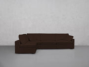 4-Seat Modular Open Corner Sectional (Thin Arms)