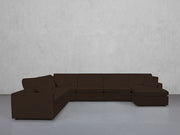 7-Seat Modular Chaise Corner Sectional (Thin Arms)