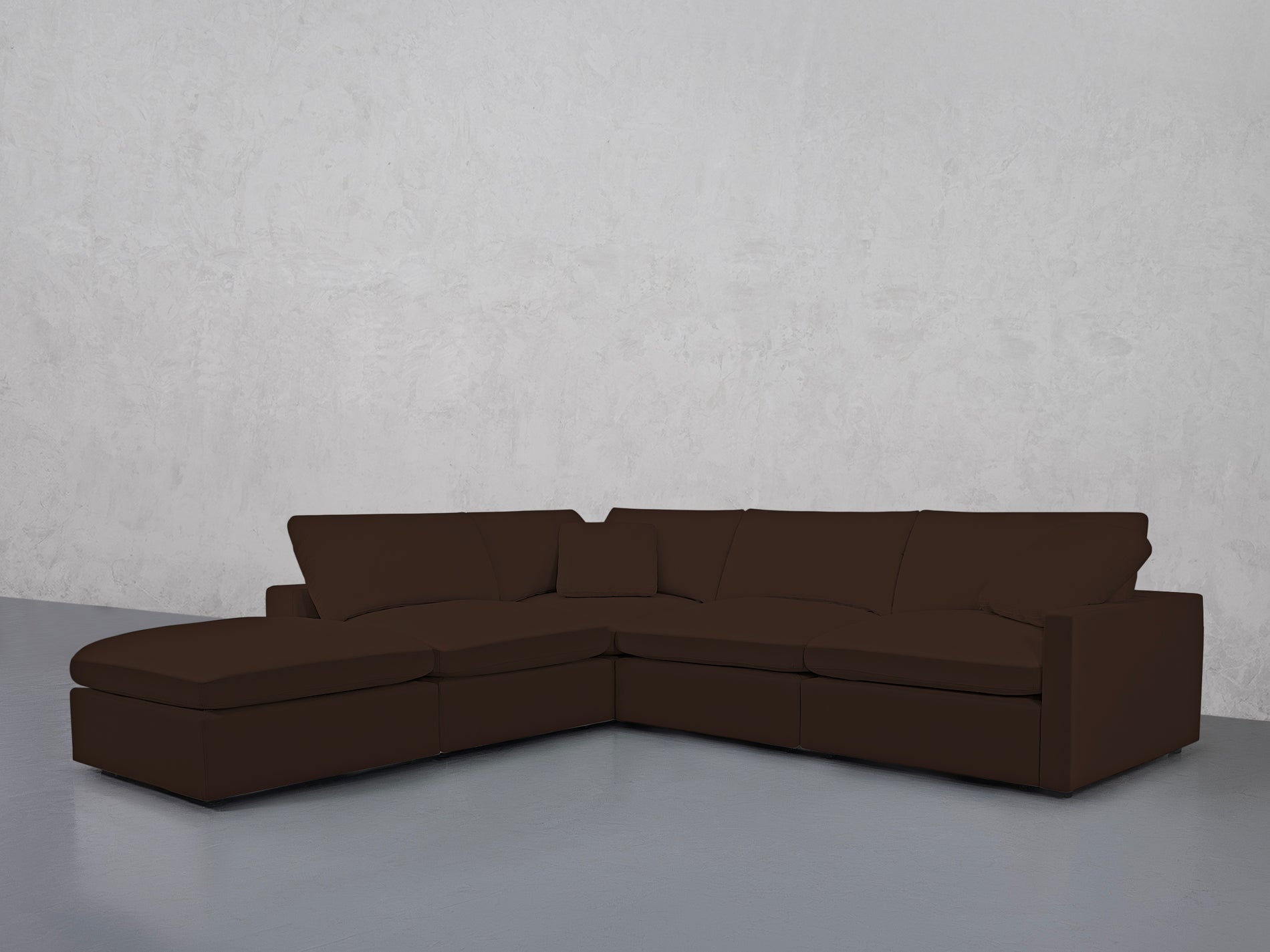 5-Seat Modular Corner Lounger Sectional (Thin Arms)