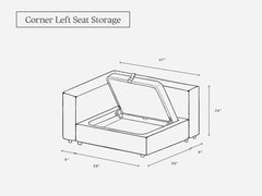 Corner Left Seat (Storage)