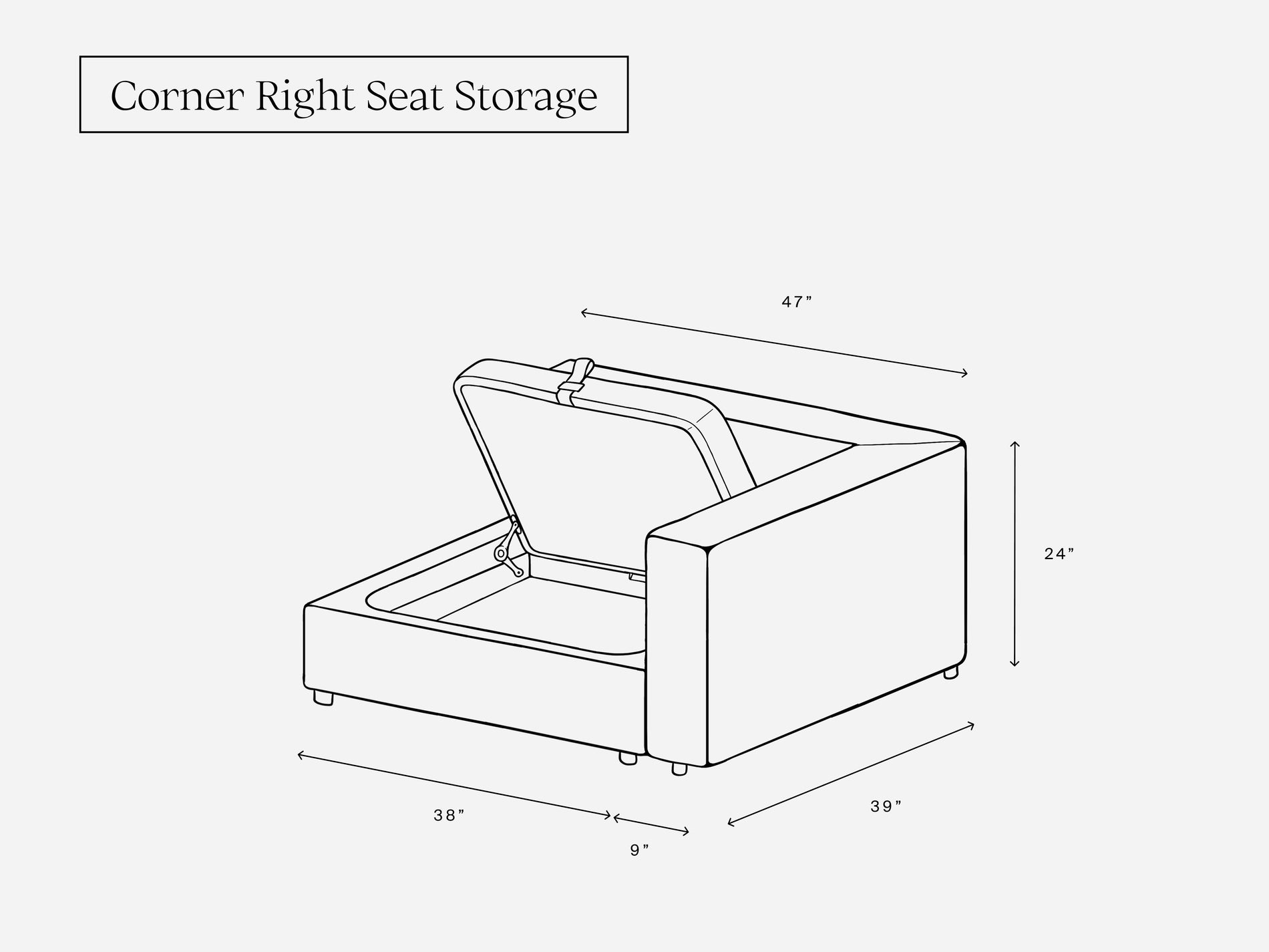 Corner Right Seat (Storage)