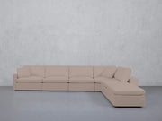 6-Seat Modular Corner Right Lounger Sectional (Thin Arms)