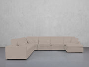 7-Seat Modular Chaise Corner Sectional (Thin Arms)
