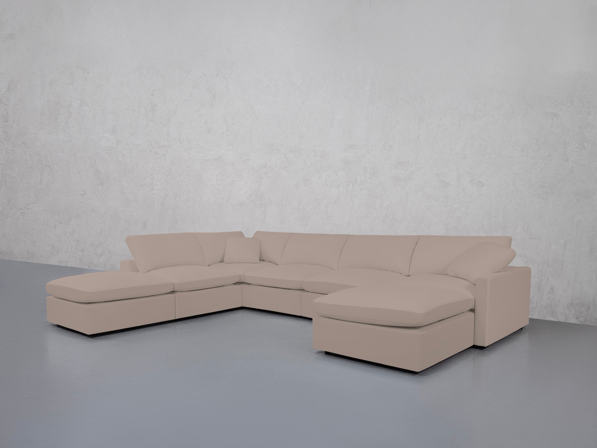 7-Seat Modular Chaise Corner Lounger Sectional (Thin Arms)