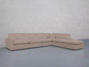 6-Seat Modular Corner Right Lounger Sectional (Thin Arms)