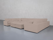 9-Seat Modular U-Sectional with Double Ottoman (Thin Arms)