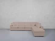 6-Seat Modular Corner Right Lounger Sectional (Thin Arms)